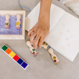 Wooden Stamp Set - Happy Handles S8