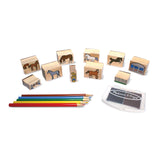 Wooden Stamp Set - Horses F7