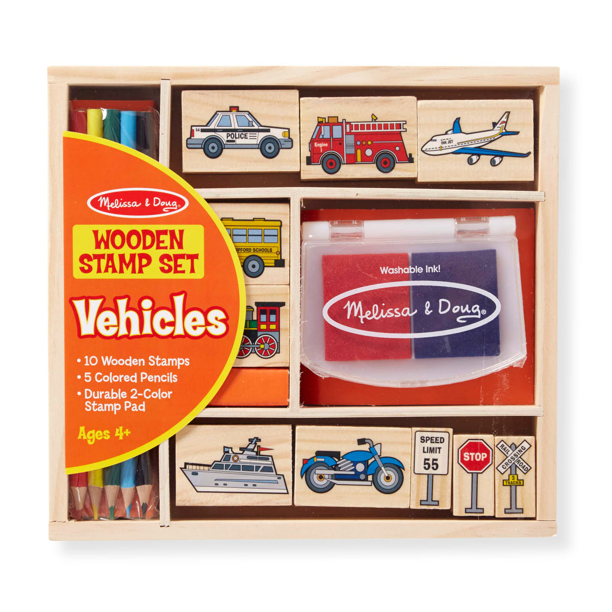 Wooden Stamp Set - Vehicles D9