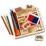 Wooden Stamp Set - Vehicles D9