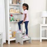 Wooden Step Stool – Gray X4