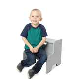 Wooden Step Stool – Gray X4