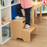 Wooden Step Stool - Natural J9