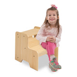 Wooden Step Stool - Natural J9