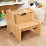 Wooden Step Stool - Natural J9