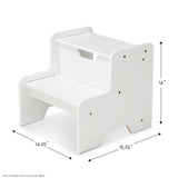 Wooden Step Stool - White Z5