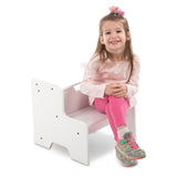 Wooden Step Stool - White Z5