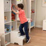 Wooden Step Stool - White Z5