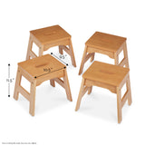 Wooden Stools – Set of 4 M3