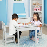 Wooden Table & 2 Chairs - Gray B0
