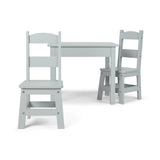 Wooden Table & 2 Chairs - Gray C6