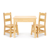 Wooden Table & Chairs - Natural Z9