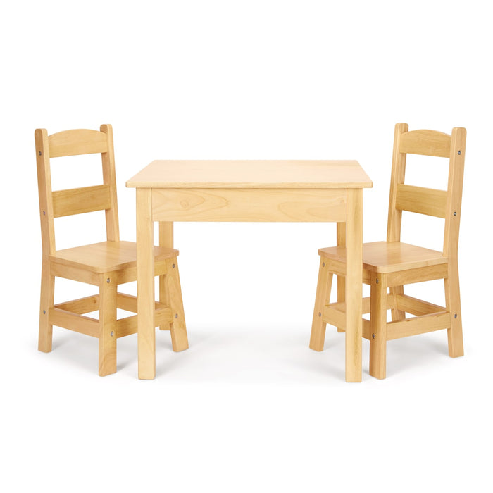 Wooden Table & Chairs - Natural Z9