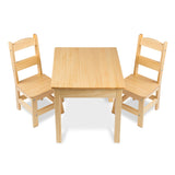 Wooden Table & Chairs - Natural Z9
