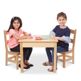 Wooden Table & Chairs - Natural Z9