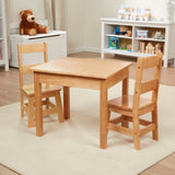 Wooden Table & Chairs - Natural Z9