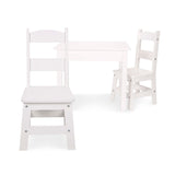 Wooden Table & Chairs - White H0
