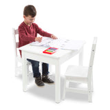 Wooden Table & Chairs - White H0