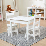 Wooden Table & Chairs - White H0